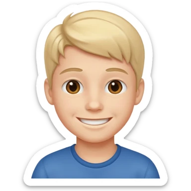 make a boy smiling REALLY big  sticker