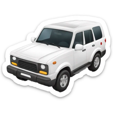 coche suv blanco sticker