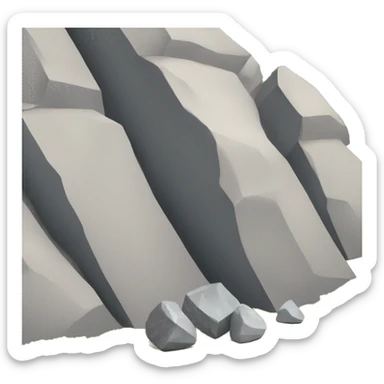 rocks tumbling down slope sticker