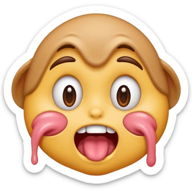 Hungry drooling emoji sticker