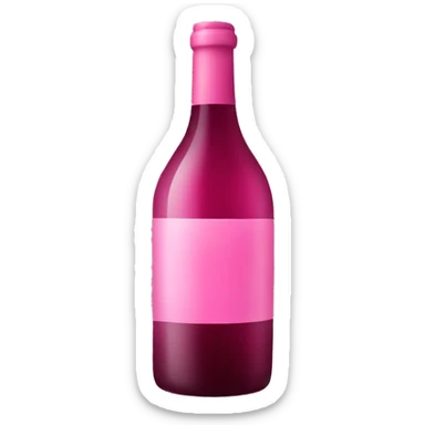 Pink wine bottle sticker