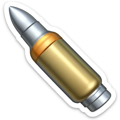 a single bullet sligly ratated to the right side sticker