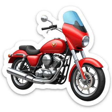 red motorcycle with out helmet sticker