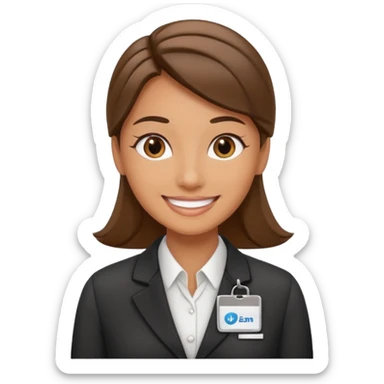 hotel receptionist sticker