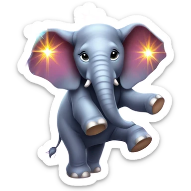 Elephant dancing with disco ball sticker