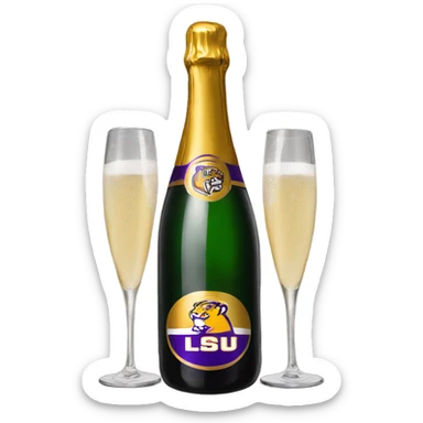 LSU champagne  sticker