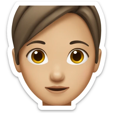 Girl with brown hair wasian  sticker