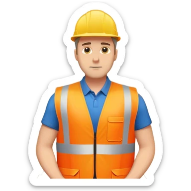 logistician white man in a warehouse sticker