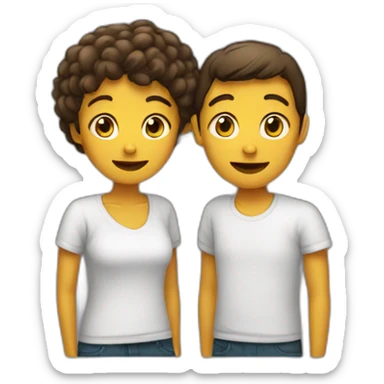 2 personnes qui s embrassent sticker