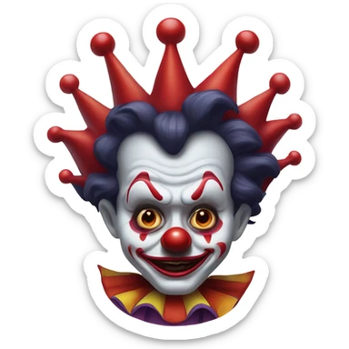 clown demon who resembles nole musk sticker