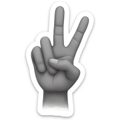 Peace sign with tongue sticker