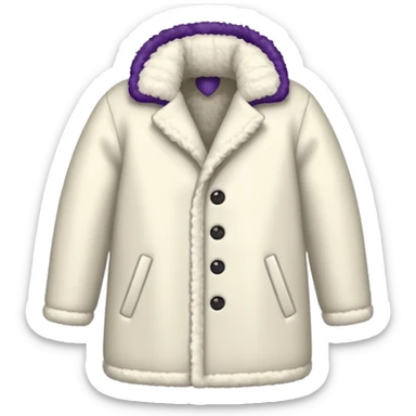 a white winter coat sticker