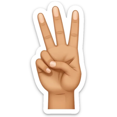 Peace sign with thumb sticking out sticker