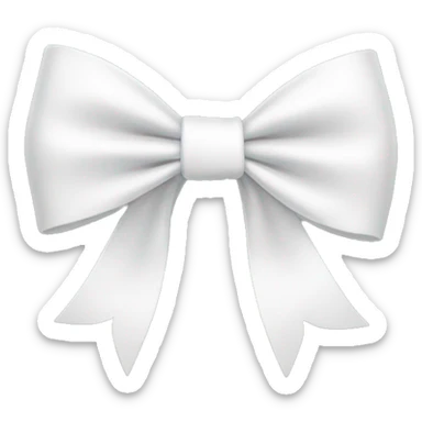 White bow sticker