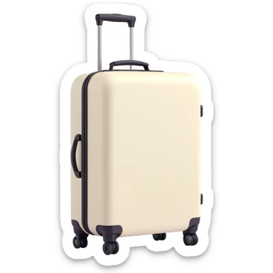 aesthetic ivory minimal suircase with wheels sticker