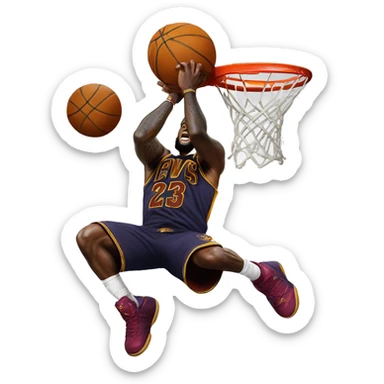 Lebron Jame dunking sticker