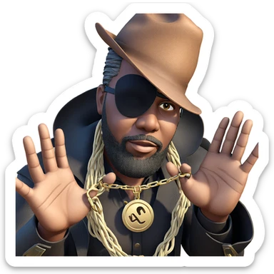 mysterious cowboy in the outdoors sticker