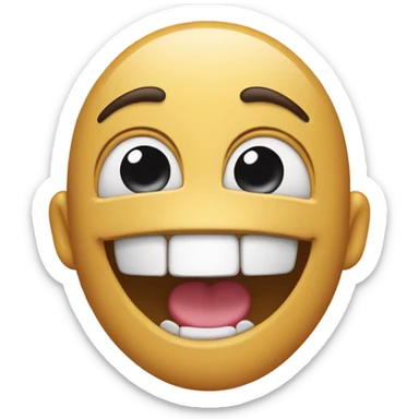 Emoji with heart eyes and Laughing sticker