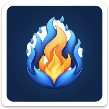 can you make me a dark blue fire emoji that i can just copy and past pls sticker