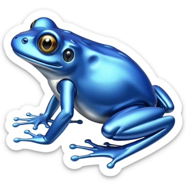 bionic blue frog sticker