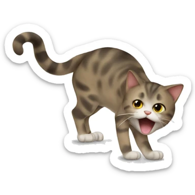 Cat farting sticker