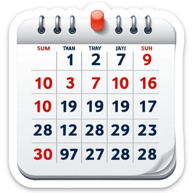 calendar with 36 number sticker