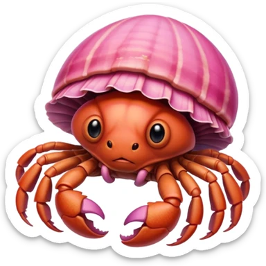 Girly hermit crab sticker