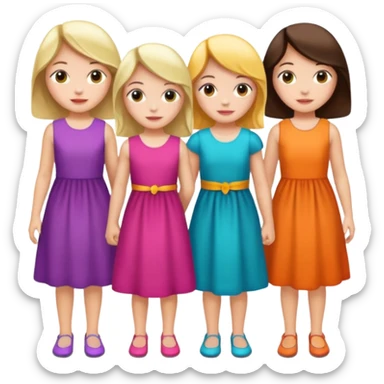 As meninas do celso são 5 : 2 filhas e 3 netas sticker