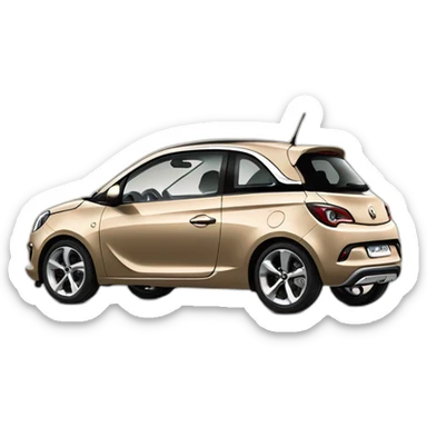 Cappuccino coloured Opel Adam sticker