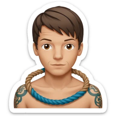 Louis tomlinson knotted rope tattoo sticker
