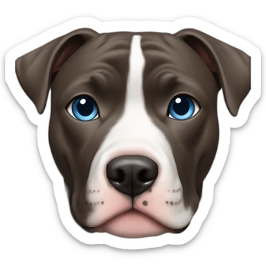 Dog pit pitbull blue eyes sticker