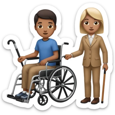 🧑‍🦼 and 🧑‍🦯 combined sticker