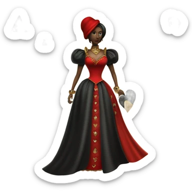 an ace of spades and a queen of hearts sticker