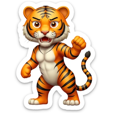 ANGRY Tiger  ful;l body sticker