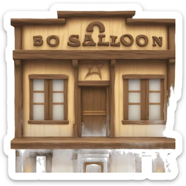 Western saloon building  sticker