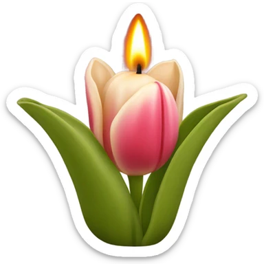 tulipan candle sticker