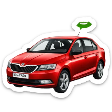 Car skoda rapid  sticker