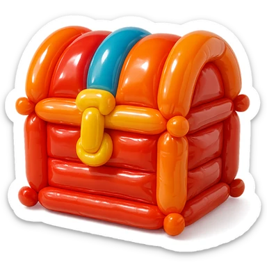 a chest, balloon style sticker