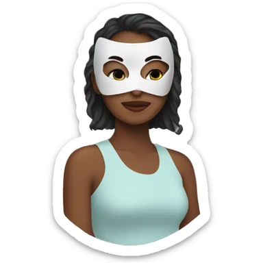 mask women self care sticker