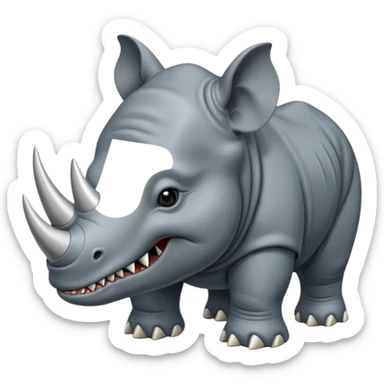 Elephant +rhino +megalodon sticker