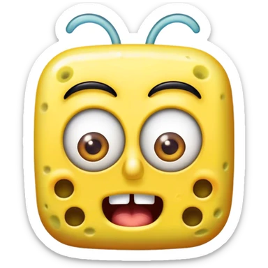 Create a sponge bob emoji saying 3 hours later  sticker