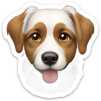 cachorro border collin preto e branco sticker