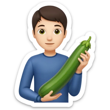 peppermint carrying a zucchini sticker