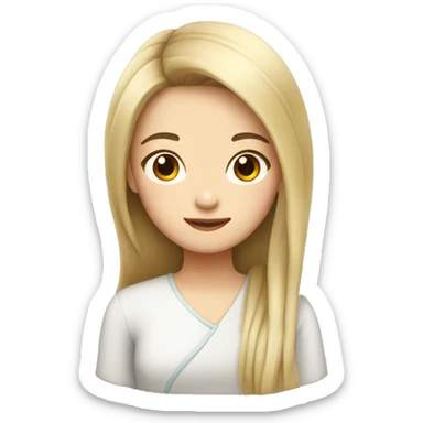 chinese girl long hair sticker