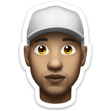 
rapper eminem with realistic shadow and glow skin details,  sticker