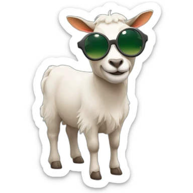Cabra con lentes de sol sacando la lengua sticker
