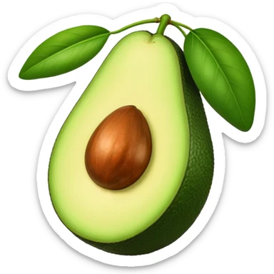 Granada abierta con su hoja (fruta) sticker