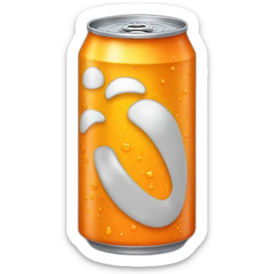 can of orange soda sticker