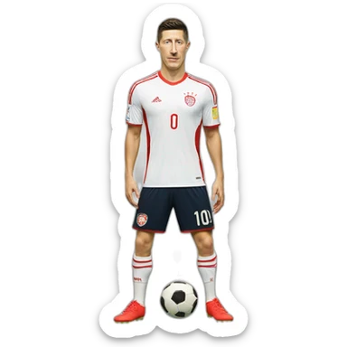 Lewandowski foot POLSKA reprezentacja sticker