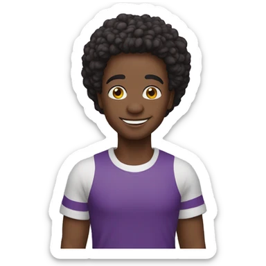 et PELE BRANCA roxo feliz sticker